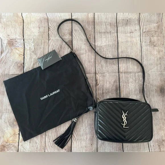 Saint Laurent Quilted Black Crossbody with Silver Accents - Picture 1 of 13